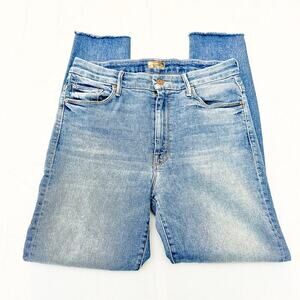 Mother Superior High Waisted Ankle Fray Shoot to Thrill Denim Jean Size 30